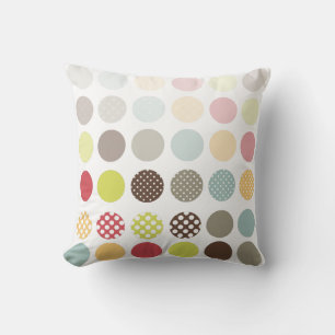 PixDezines retro polka dots/diy background colours Cushion