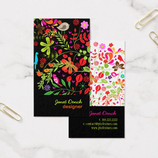 PixDezines RETRO TREE/DIY background colour Business Card