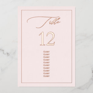 PixDezines Rose Gold Foil Luxe Calligraphy Table#