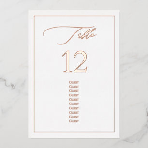 PixDezines Rose Gold Foil Luxe Calligraphy Table# 