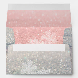 PixDezines Rose Gold Snowflakes + Bokeh, Envelope