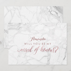 PixDezines Rose Gold Will You Be My Maid.. Invitation