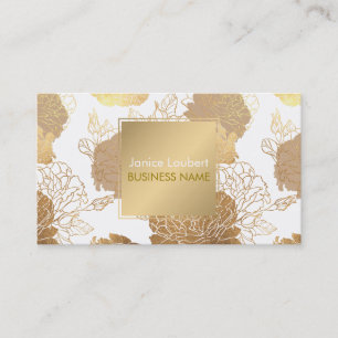 PixDezines Roses/Faux Gold Foil/DIY background Business Card