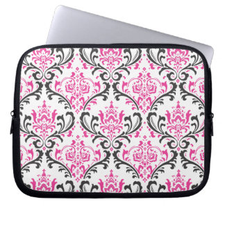 PixDezines Rossi Damask/DIY background colour! Laptop Sleeve
