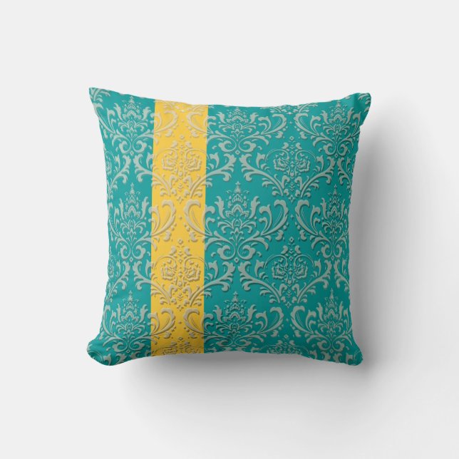 PixDezines rossi damask/diy background colours Cushion (Front)