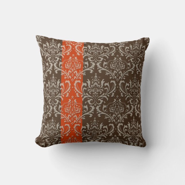 PixDezines rossi damask/diy background colours Cushion (Front)