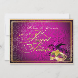PixDezines Rossi Sweet 16 Masquerade/DIY colour!! Invitation