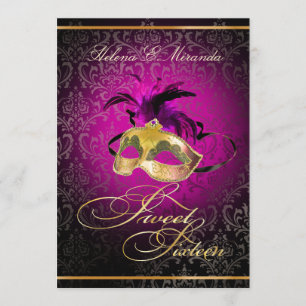PixDezines Rossi Sweet 16 Masquerade/DIY colour!! Invitation