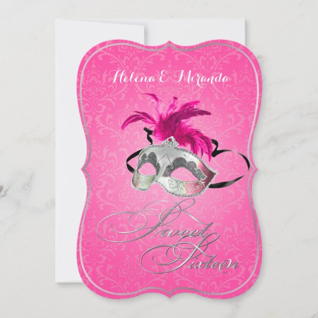 PixDezines Rossi Sweet 16 Masquerade/DIY colour!! Invitation (Front)