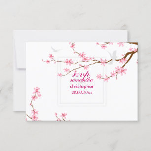 PixDezines RSVP CHERRY BLOSSOMS/DIY BACKGROUND Card