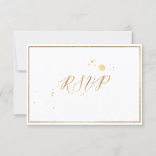 PixDezines RSVP Classic Faux Gold/DIY Colour Card