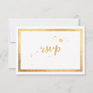 PixDezines RSVP Classic Faux Gold/DIY Colour Card