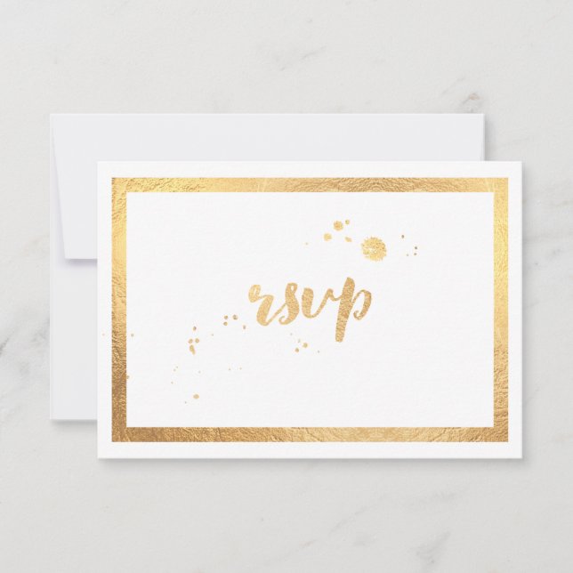 PixDezines RSVP Classic Faux Gold/DIY Colour Card (Front)