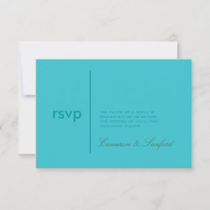 PixDezines RSVP Contemporary + classy/aqua Card