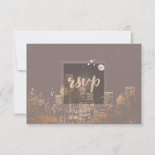 PixDezines RSVP Dallas Skyline/Pink Gold/DIY colou