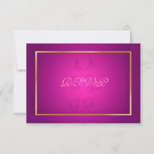 PixDezines rsvp Double Happiness/framboise Card