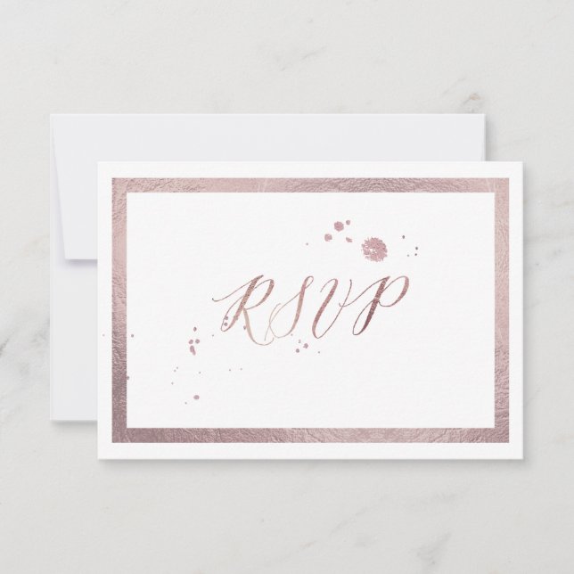 PixDezines RSVP Faux Rose Gold Foil/DIY Colour (Front)