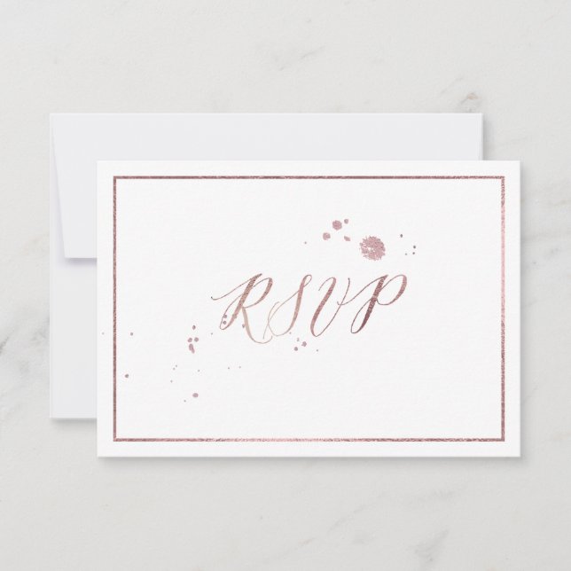 PixDezines RSVP Faux Rose Gold Foil/DIY Colour (Front)