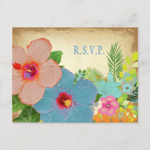PixDezines RSVP, hibiscus, require 5x7 invites