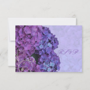 PixDezines RSVP Hydrangea, blue Card