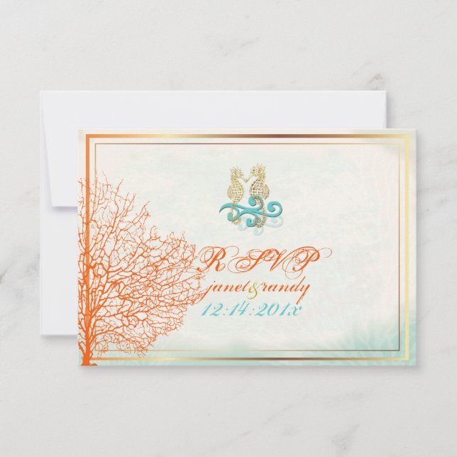 PixDezines rsvp maui coral+seahorse, beach party (Front)