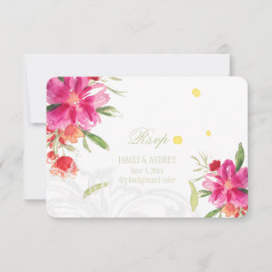 PixDezines rsvp may flower/watercolor Card