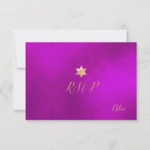 PixDezines RSVP minimalist Magenta Mitzvah ✡