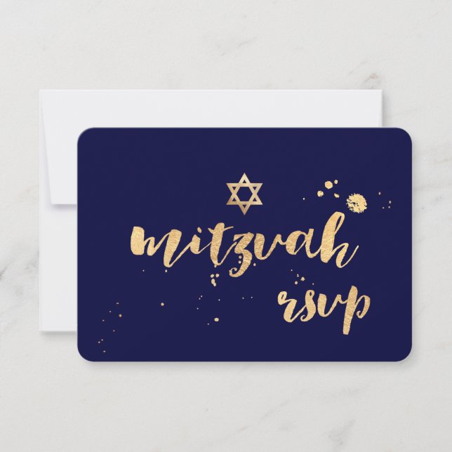 PixDezines rsvp mitzvah/dazzled/DIY colour Card (Front)