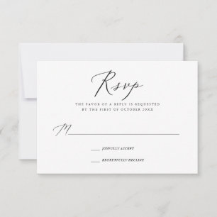 PixDezines RSVP, Modern Elegant Calligraphy RSVP Card