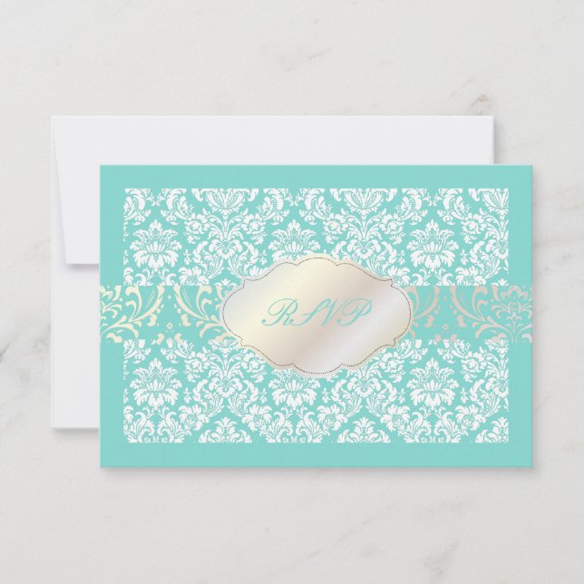 PixDezines rsvp moiré damask+Chandelier/DIY colour Card (Front)