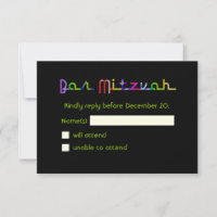 PixDezines Rsvp Neon Lights/Vegas Style/Mitzvah