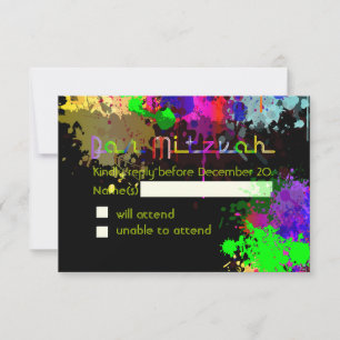 PixDezines rsvp paint balls/neon lights/mitzvah