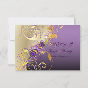 PixDezines rsvp Peacock , Filigree+swirls/DIY text Card