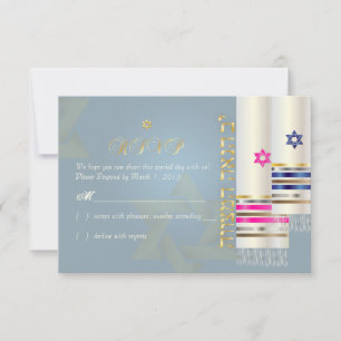 PixDezines RSVP Pink/BlueTallits/B'nai Mitzvah
