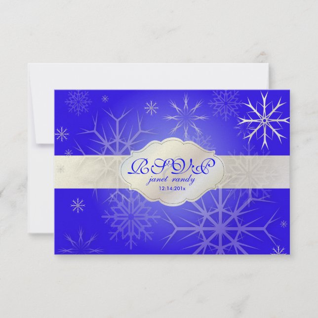 PixDezines rsvp Snowflakes, DIY background colour! (Front)