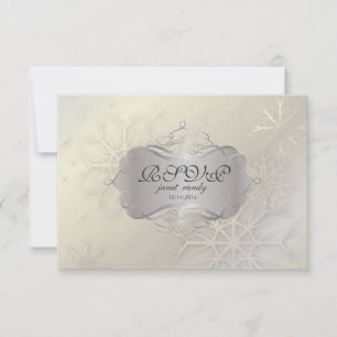 PixDezines rsvp Snowflakes, Winter Wedding Card