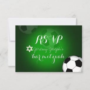 PixDezines rsvp Soccer Bar Mitzvah/DIY colour Card