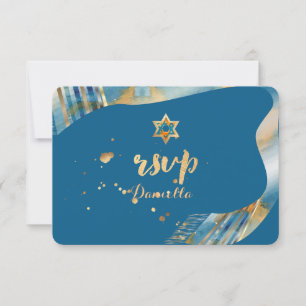 PixDezines rsvp tallit Mitzvah/DIY background Card