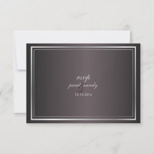 PixDezines rsvp template/faux bronze Card