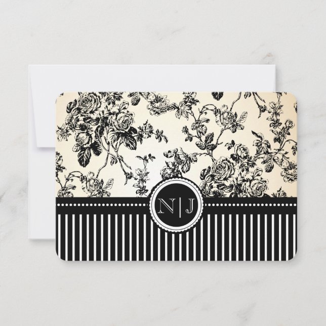 PixDezines rsvp toile/roses/black (Front)