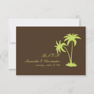 PixDezines rsvp Twin Palms, Chocolate+Kiwi