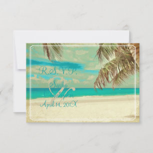 PixDezines rsvp vintage beach, tropical paradise