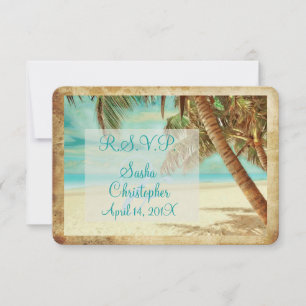 PixDezines rsvp vintage beach, tropical paradise
