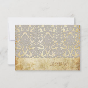 PixDezines RSVP VINTAGE+ROMANTIC FLORA DAMASK Card