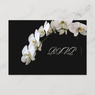 PixDezines rsvp White orchid Card