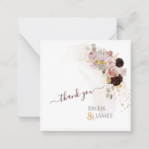 PixDezines Rustic Boho Autumn Flowers Note Card