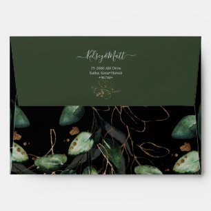 PixDezines Rustic Watercolor Greenery Eucalyptus E Envelope