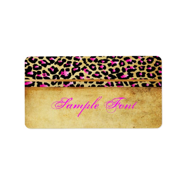 PixDezines Safari, pink cheetah Label (Front)