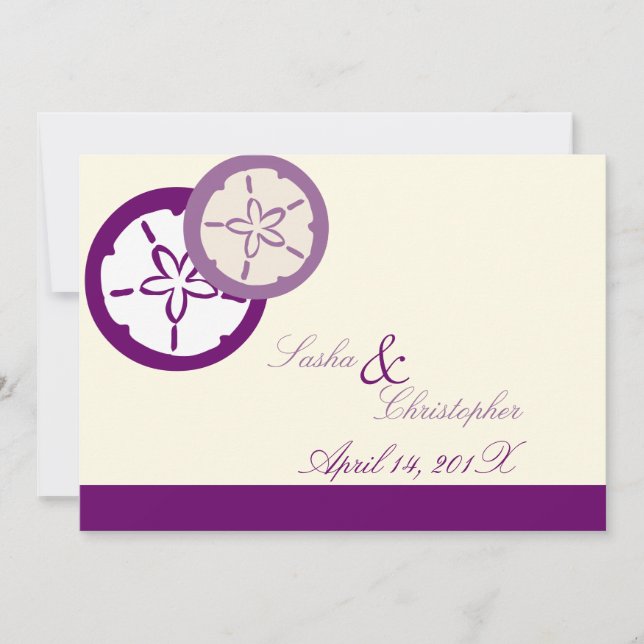 PixDezines Sand Dollar Starfish/DIY Colour!! Invitation (Front)