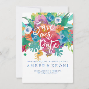 PixDezines Save Date/Floral Watercolor Save The Date